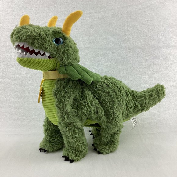 Sound And Light Animatronics Green Dragon Horns Wings No Leash Walks Roars - Picture 1 of 12